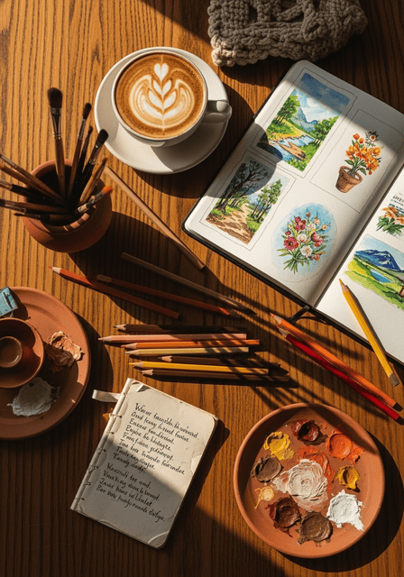 Brewology Art Cafe Nashik sketching wall and artistic ambiance